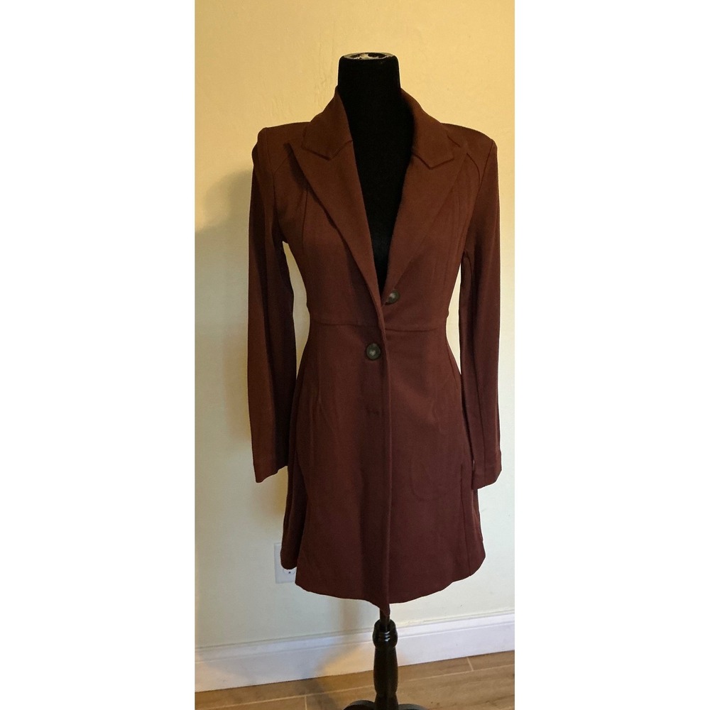 CAbi Women's Maroon Blazer Jacket Size XS